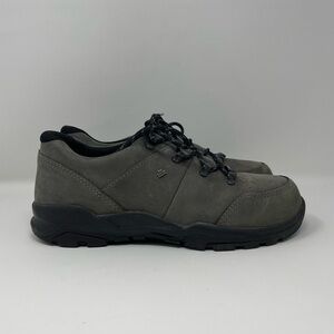Finn Comfort Eppan Womens Hiking Walking Shoes Lace Up Leather Gray